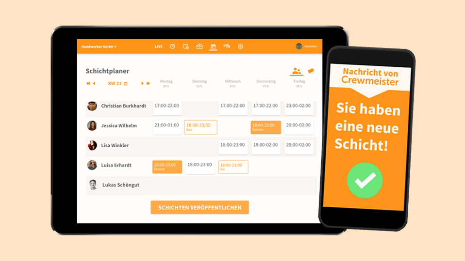Crewmeister Scheduling Software Screenshot