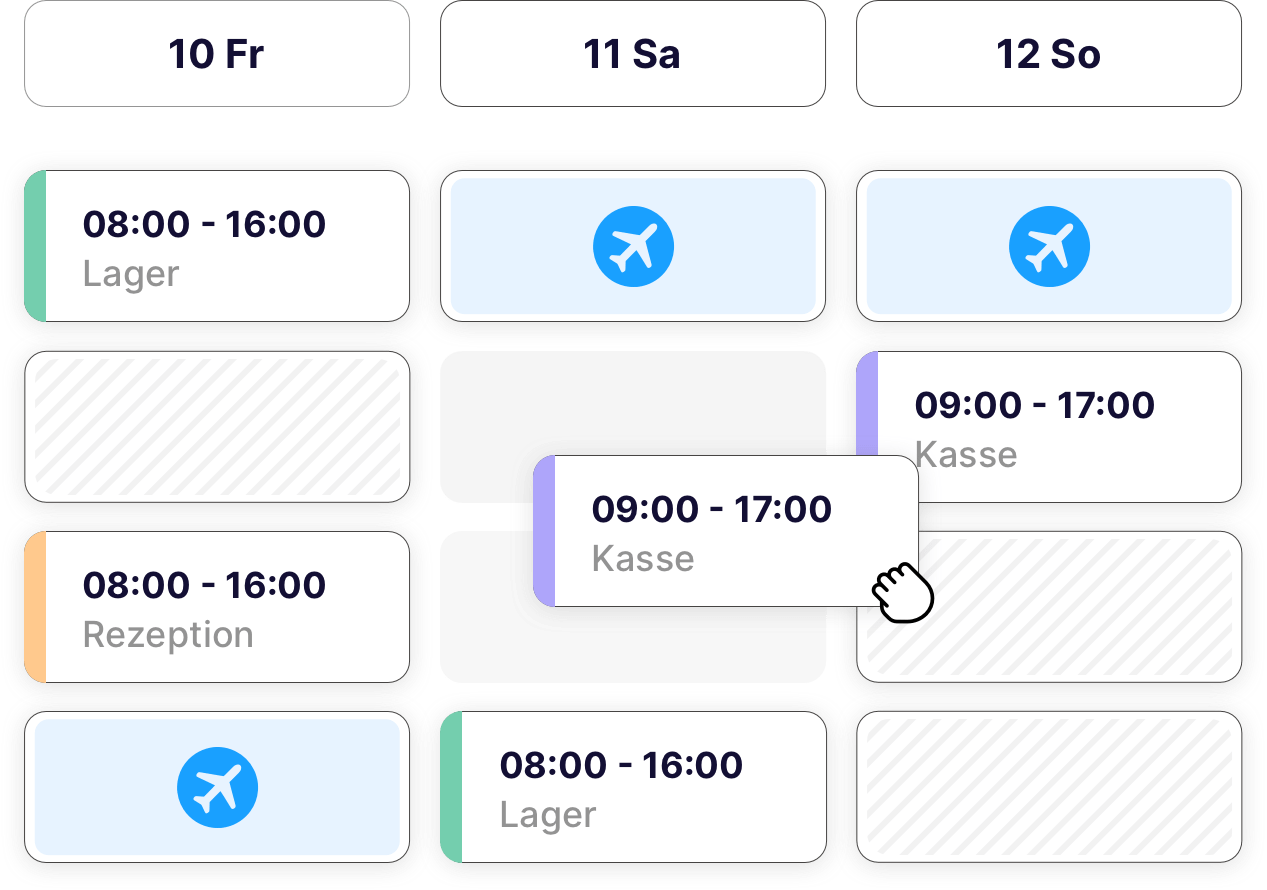 Intuitive shift planning